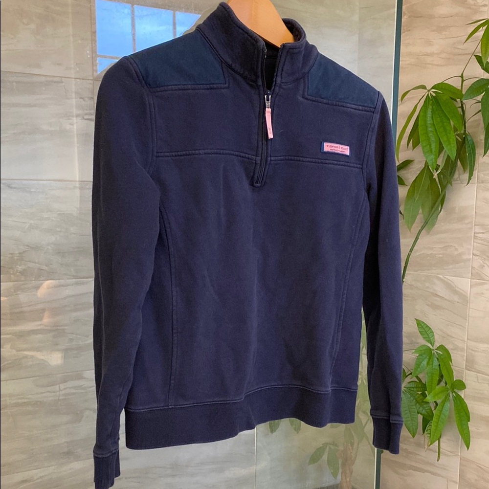 Navy Quarter-Zip Pullover